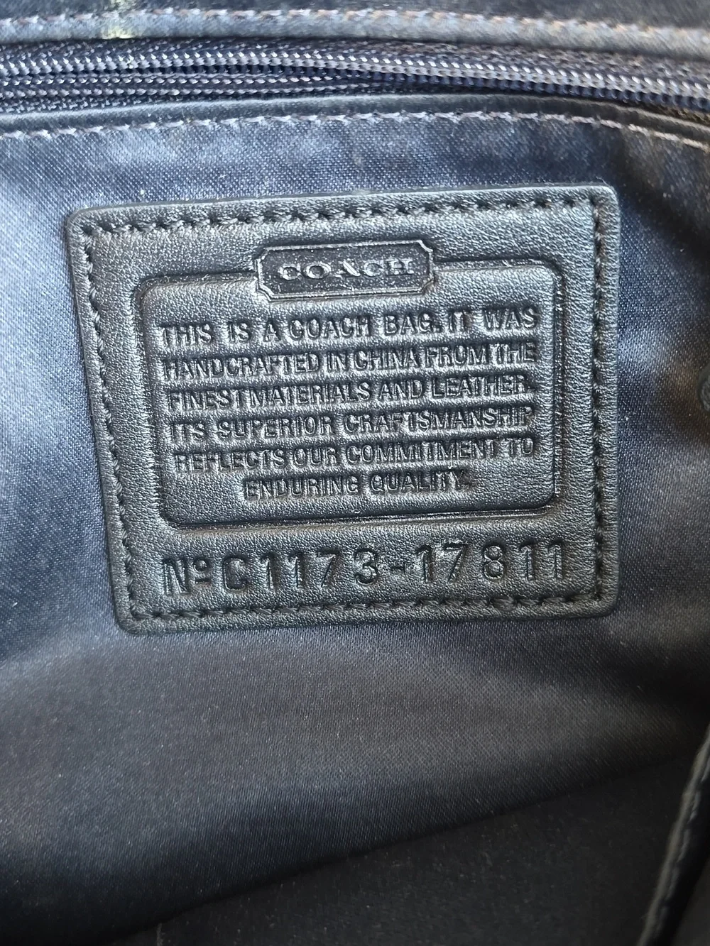 Coach Chelsea Jayden Black Leather Carryall Satchel East West 17811 - Picture 7 of 14